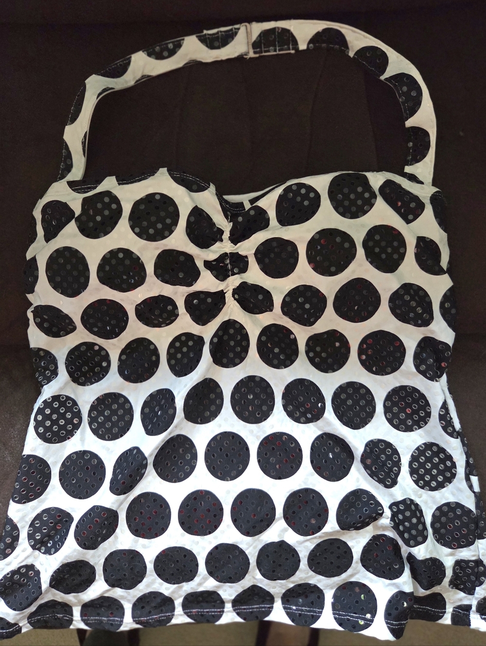 Jantzen Glitter Polka Dot Tankini Top, 6